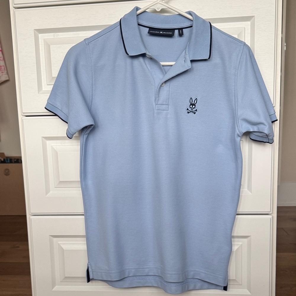 Psycho Bunny Light Blue Polo with Contrast Trim